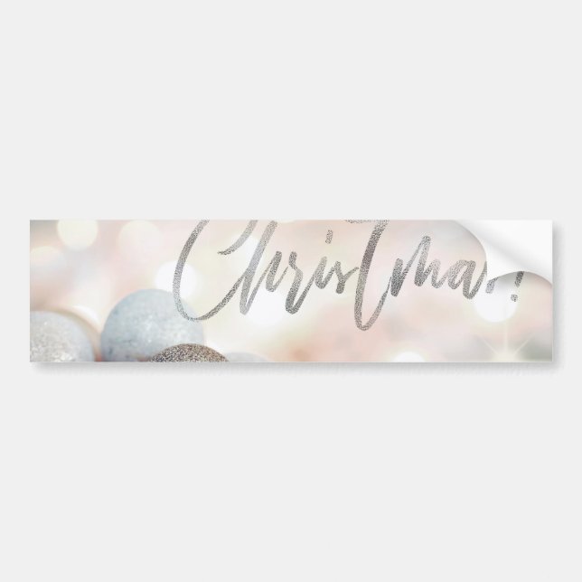 Pegatina Para Coche Ornamentos navideños de Feliz (Frente)