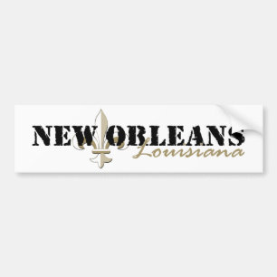 Pegatina Para Coche Oro de New Orleans Luisiana