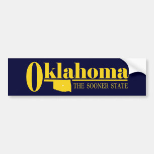 Pegatina Para Coche Oro de Oklahoma