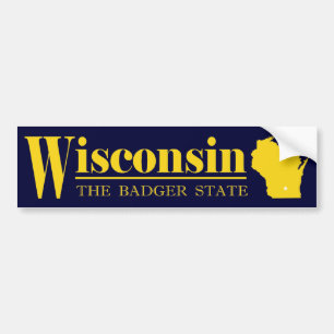 Pegatina Para Coche Oro de Wisconsin