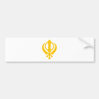Pegatina Para Coche Oro sikh de Khanda