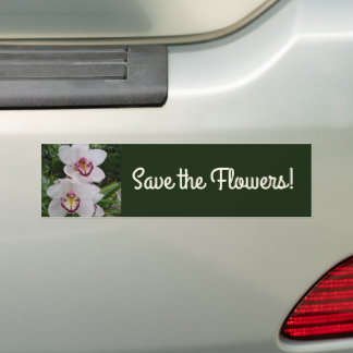 Pegatina Para Coche Orquídeas Blancas