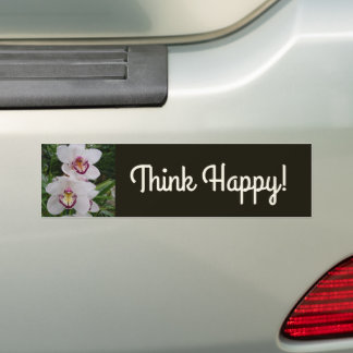 Pegatina Para Coche Orquídeas Blancas Hermosas Flores Tropicales