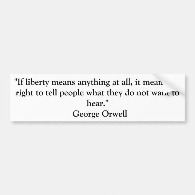 PEGATINA PARA COCHE ORWELL (Frente)