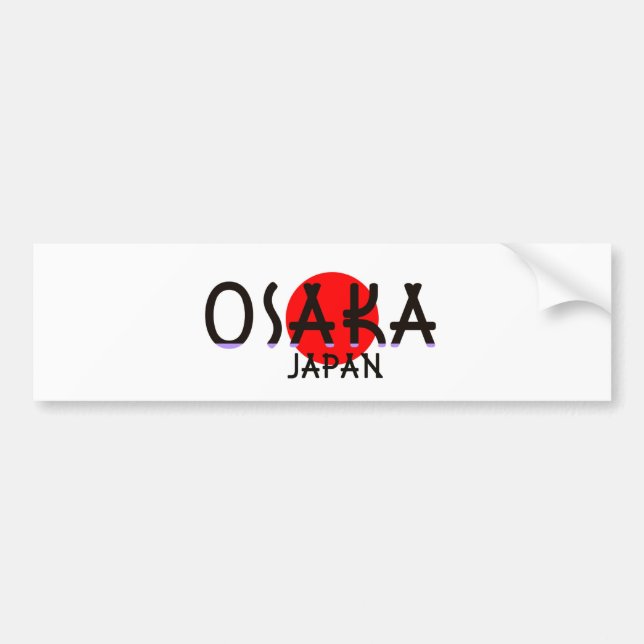 Pegatina Para Coche Osaka Japón (Frente)