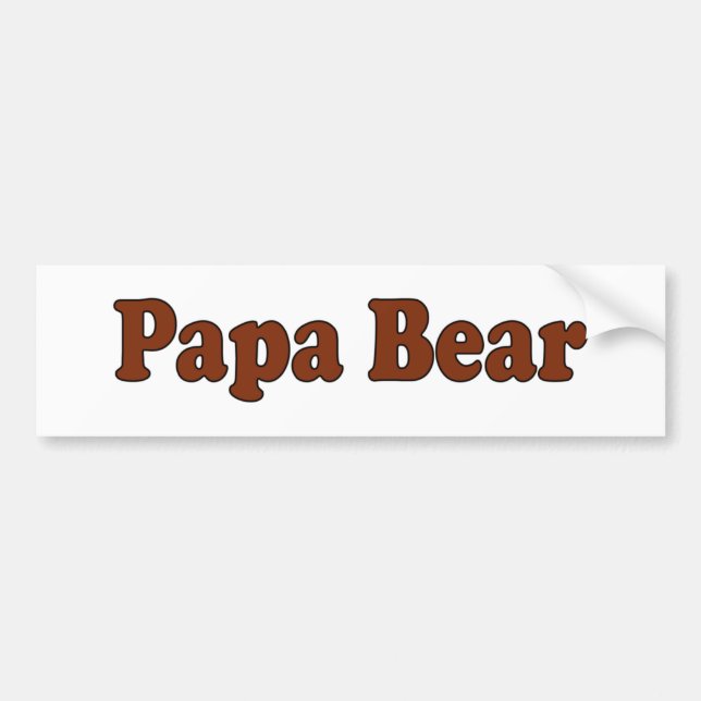 Pegatina Para Coche Oso de la papá (Frente)
