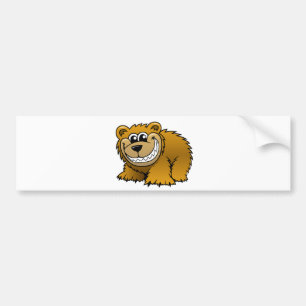 Pegatina Para Coche Oso grizzly del dibujo animado