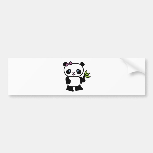Pegatina Para Coche oso panda lindo (Frente)