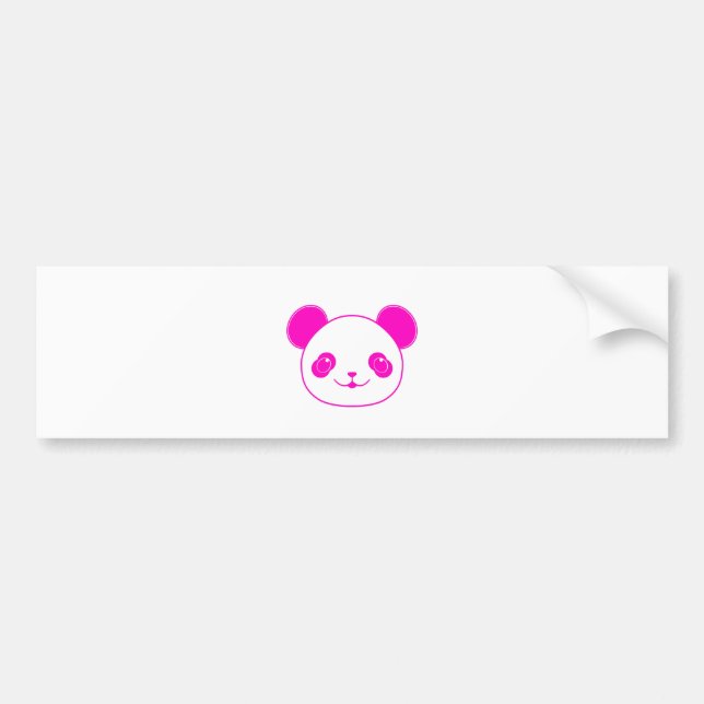 Pegatina Para Coche Oso rosa Kawaii Panda (Frente)