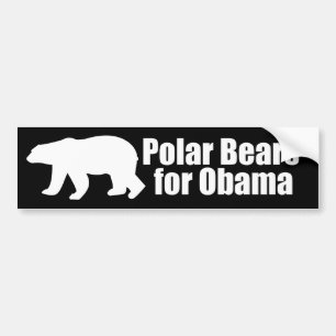 Pegatina Para Coche Osos polares para Obama