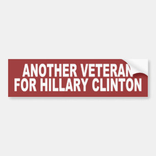 Pegatina Para Coche Otro veterano para Hillary Clinton 2016