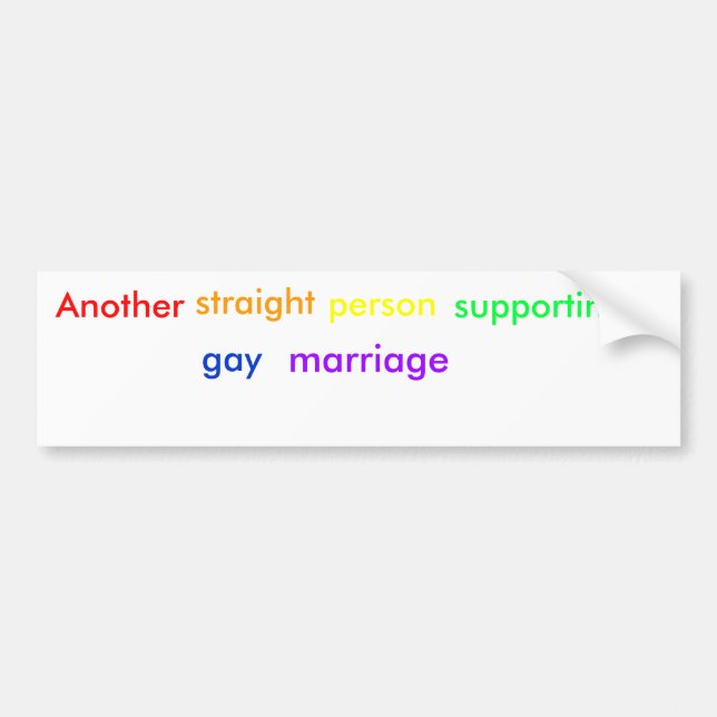 Pegatina Para Coche Otros, recto, persona, apoyando, gay,… (Frente)
