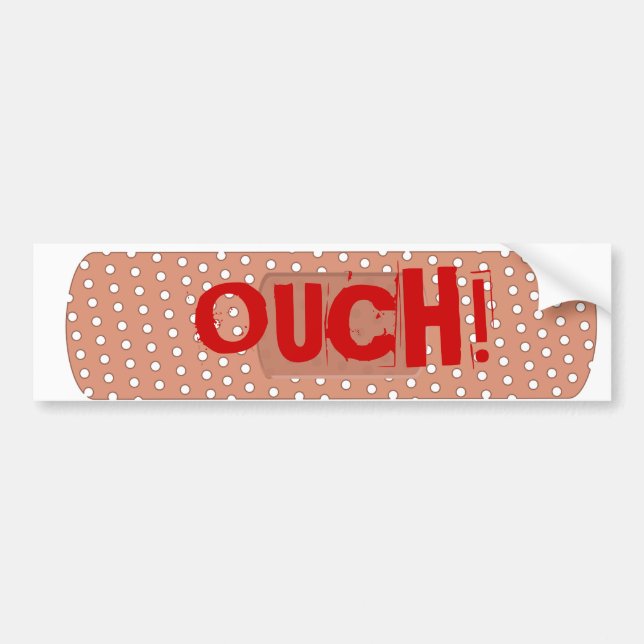 Pegatina Para Coche Ouch Bandaid (Frente)
