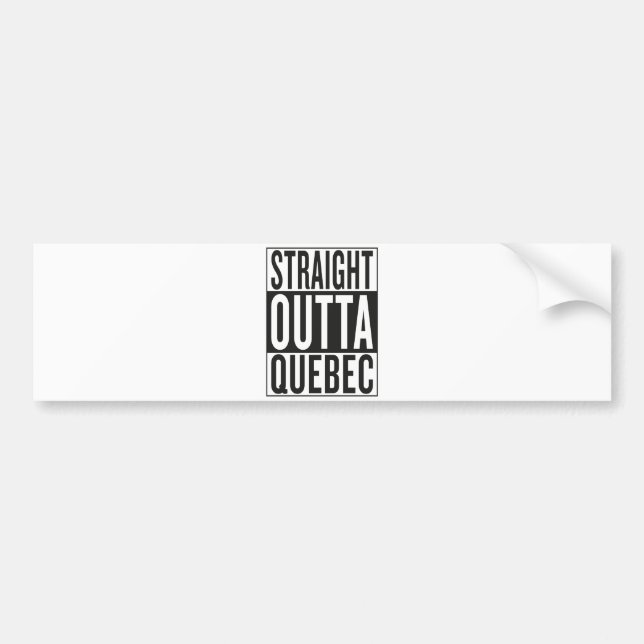 Pegatina Para Coche outta recto Quebec (Frente)