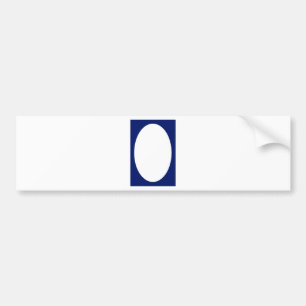 Pegatina Para Coche Oval Retrato Azul DK Sólido FG El MUSEO Zazzle G