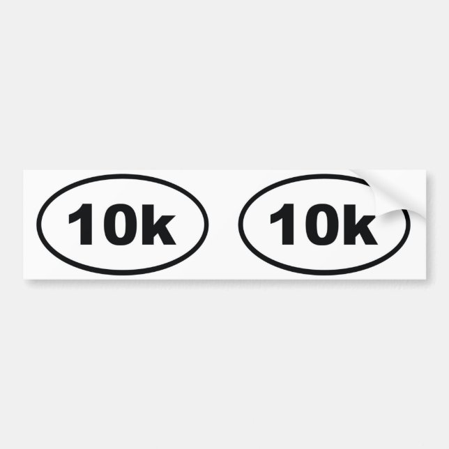 Pegatina Para Coche Ovalado de 10 k (Frente)