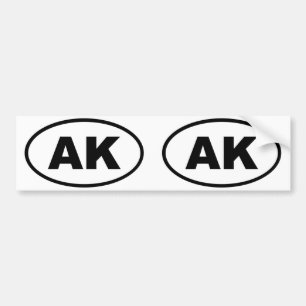 Pegatina Para Coche Ovalado de Alaska AK