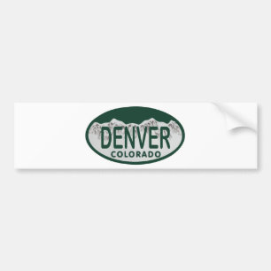 Pegatina Para Coche Óvalo de la licencia de Denver