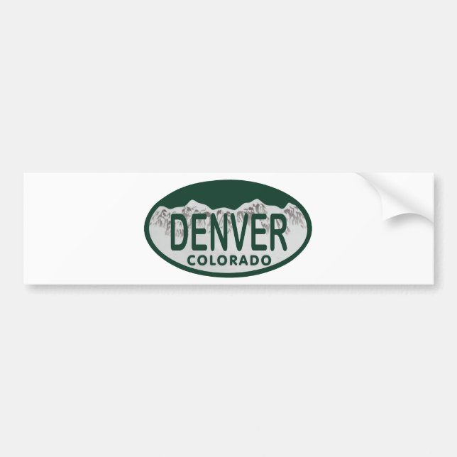 Pegatina Para Coche Óvalo de la licencia de Denver (Frente)