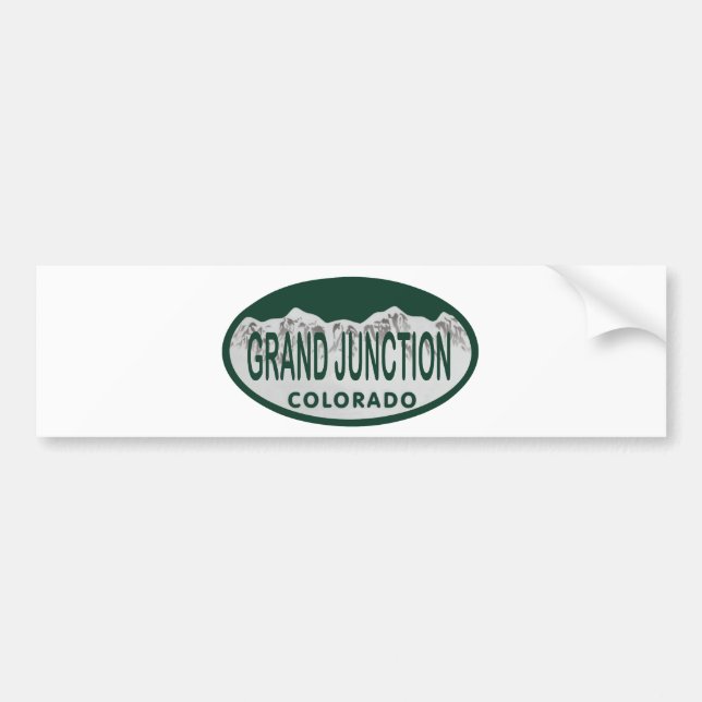 Pegatina Para Coche Óvalo de la licencia de Grand Junction (Frente)