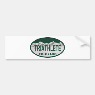 Pegatina Para Coche Óvalo de la licencia de Triathlete