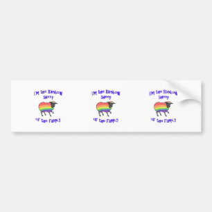 Pegatina Para Coche Oveja arcoiris de la familia