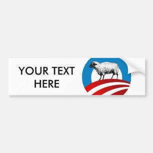 PEGATINA PARA COCHE OVEJAS DE OBAMA
