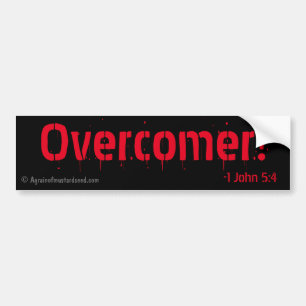 Pegatina Para Coche Overcomer! Christian