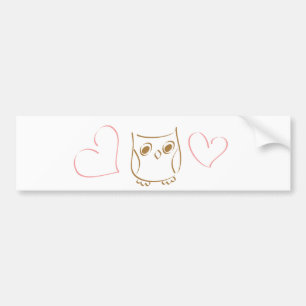 Pegatina Para Coche Owl Doodle