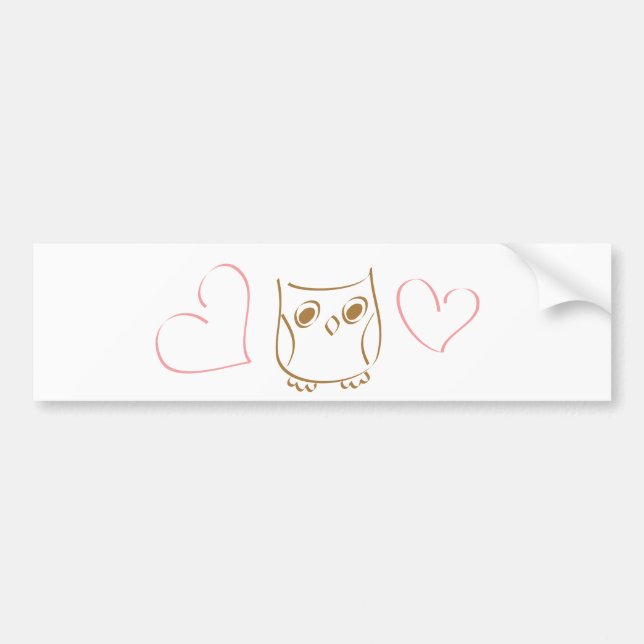 Pegatina Para Coche Owl Doodle (Frente)
