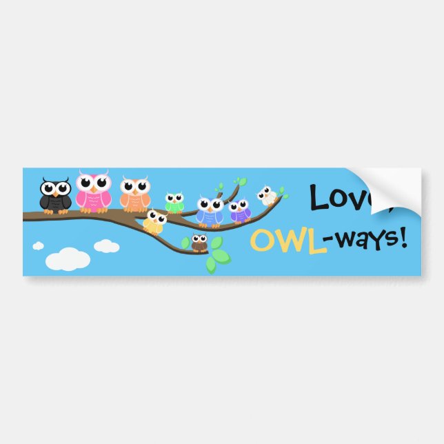 Pegatina Para Coche "OWL Together Now" (Frente)
