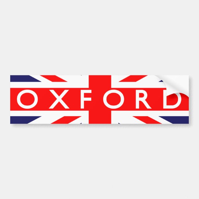 Pegatina Para Coche Oxford: Bandera británica (Frente)