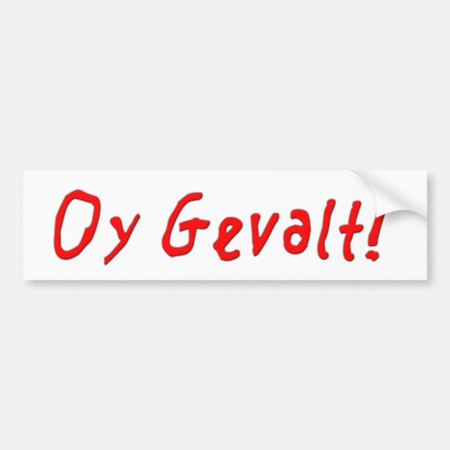 Pegatina Para Coche ¡Oy Gevalt! (Frente)