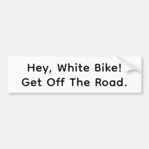 Pegatina Para Coche ¡Oye, Bicicleta Blanca! Hankamer Artjunkhaus Splas