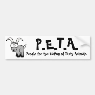 Pegatina Para Coche P.E.T.A. divertido