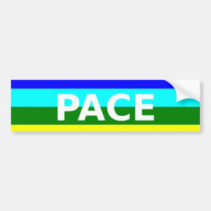 Pegatina Para Coche Pace(Peace) Bandera del parachoques italiano