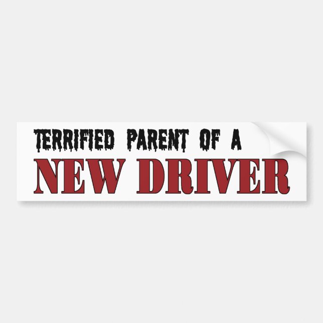 Pegatina Para Coche Padre aterrorizado - nuevo conductor (Frente)