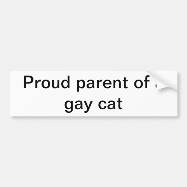 Pegatina Para Coche Padre orgulloso de un gato gay (Frente)