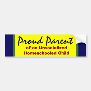 Pegatina Para Coche Padre orgulloso de Unsocialized Homeschooler