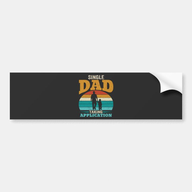 Pegatina Para Coche Padre Soltero Tomando Solicitud (Frente)