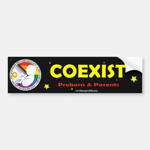 Pegatina Para Coche Padres y Prenatos Coexisten
