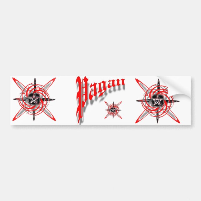 Pegatina Para Coche Pagan Star Bumper Sticker (Frente)