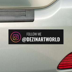 Pegatina Para Coche Página de Instagram de Seguirme a las Redes Social