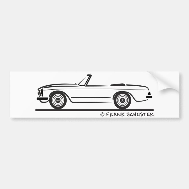 Pegatina Para Coche Pagoda Mercedes SL Pagoda Kabrio (Frente)