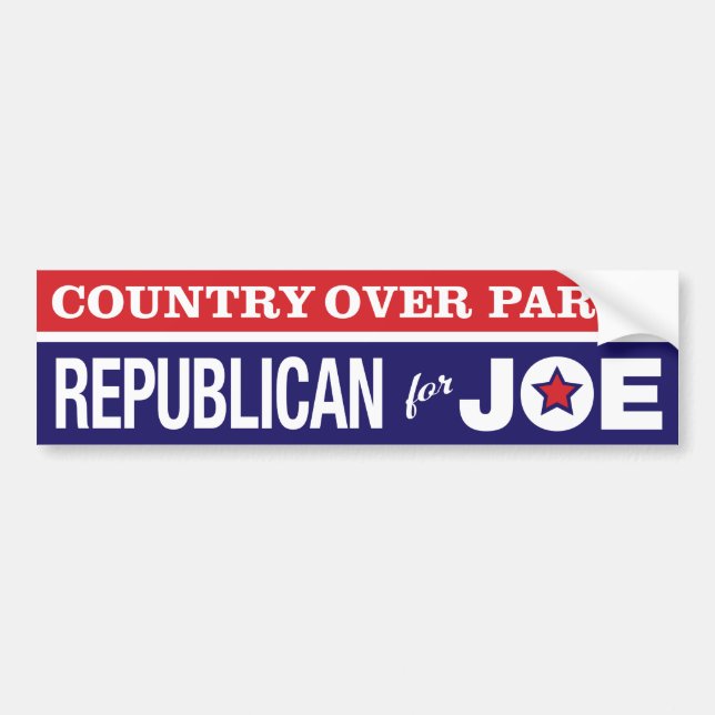Pegatina Para Coche País sobre Fiesta/Republicano para Joe Biden (Frente)