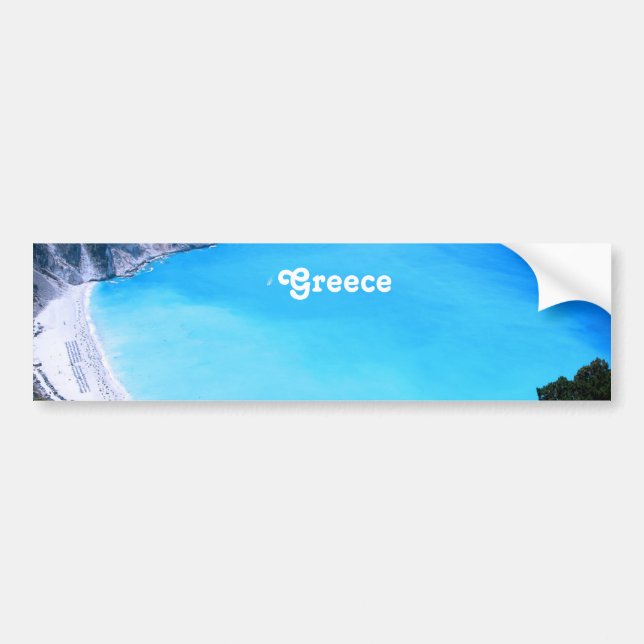 Pegatina Para Coche Paisaje de Grecia (Frente)