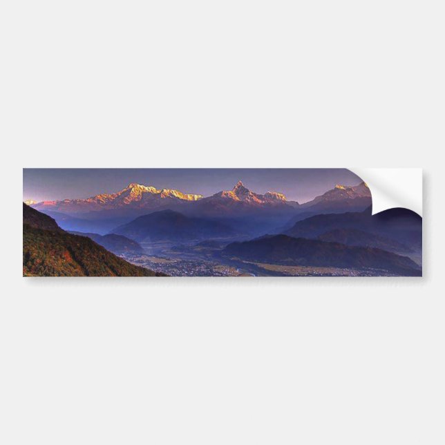Pegatina Para Coche Paisaje de la visión: HIMALAYA POKHARA NEPAL (Frente)