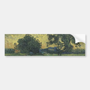 Pegatina Para Coche Paisaje de Van Gogh al Crepúsculo