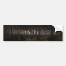 Pegatina Para Coche Paisaje nocturno (por Caspar David Friedrich)