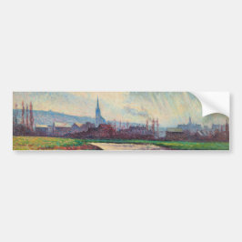 Pegatina Para Coche Paisaje rural con río (por Maximilien Luce)